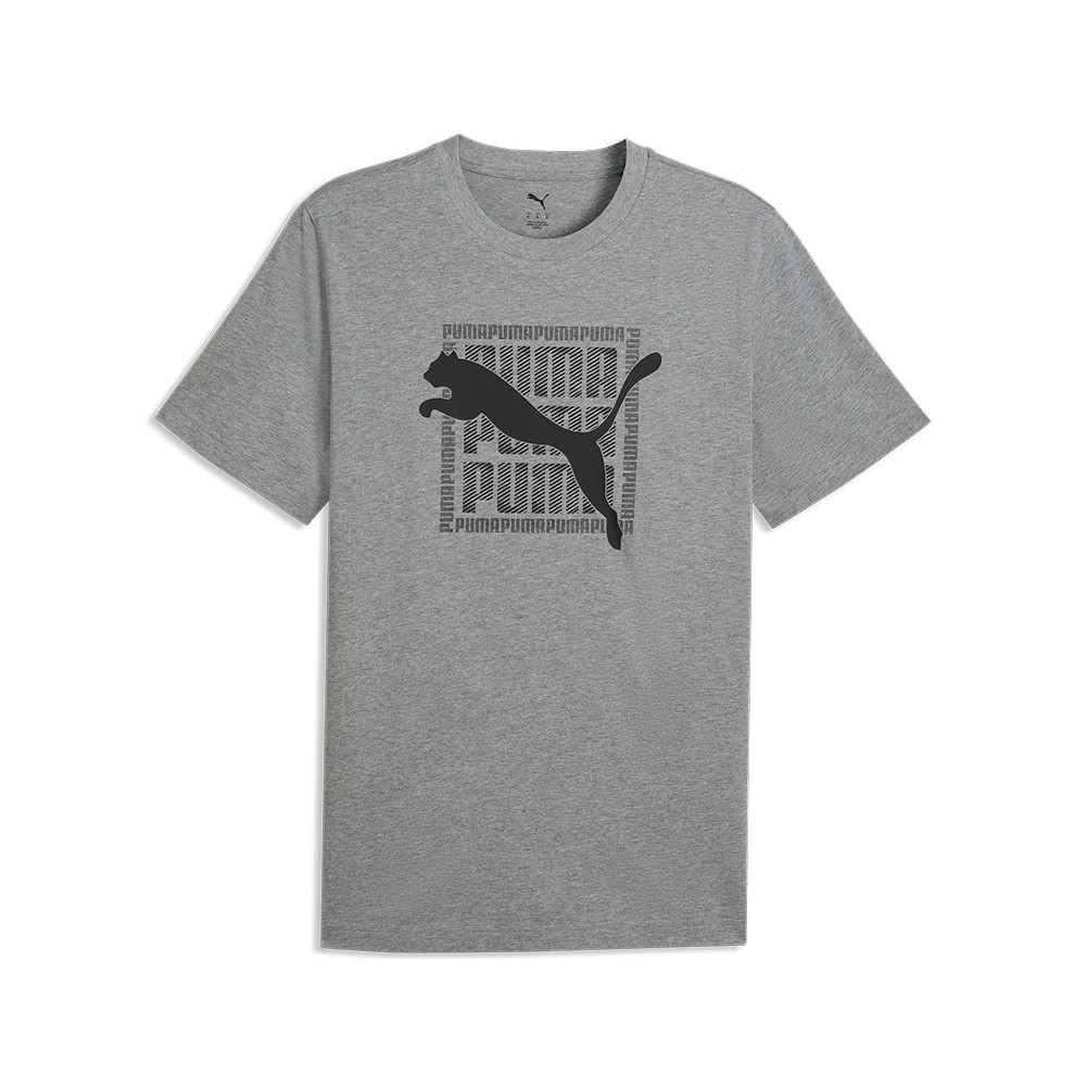 Футболка мужская Puma GRAPHIC Wording Tee серая 69177503