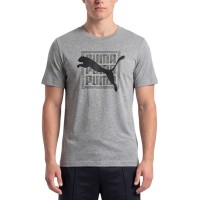 Футболка чоловіча Puma GRAPHIC Wording Tee сіра 69177503