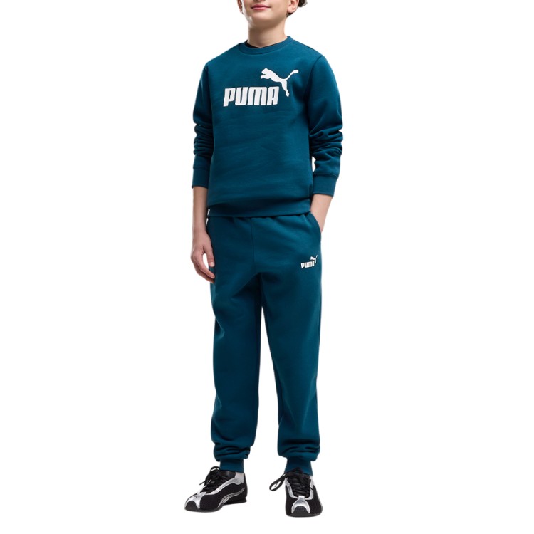 Костюм дитячий Puma ESS No.1 Logo Crew Sweat Suit FL B зелений 68972136 изображение 1