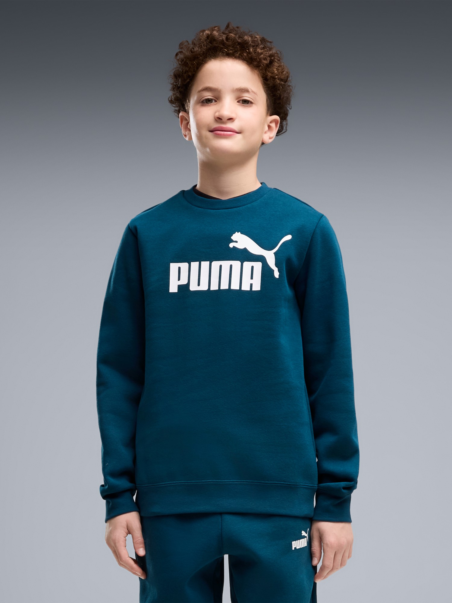 Костюм дитячий Puma ESS No.1 Logo Crew Sweat Suit FL B зелений 68972136 изображение 4