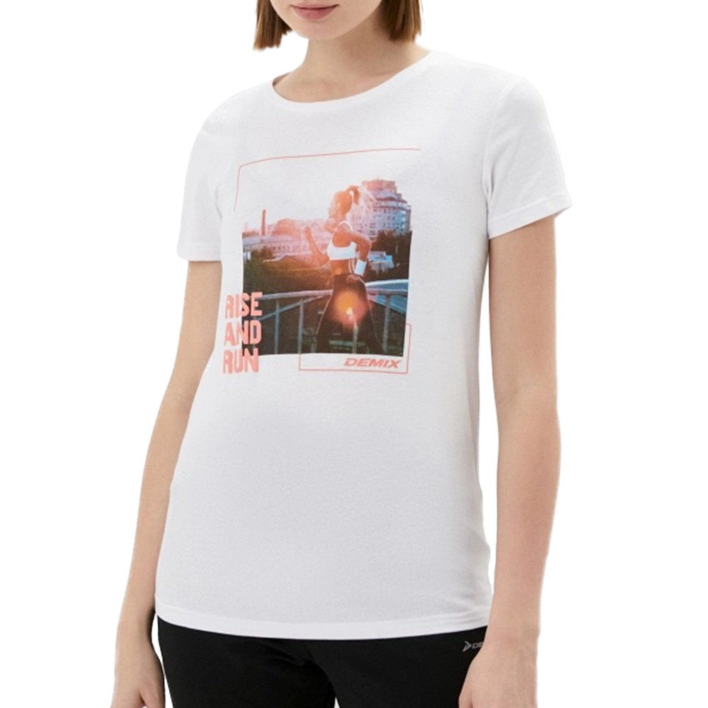 Футболка женская Demix T-shirt белая 113497-00 изображение 1