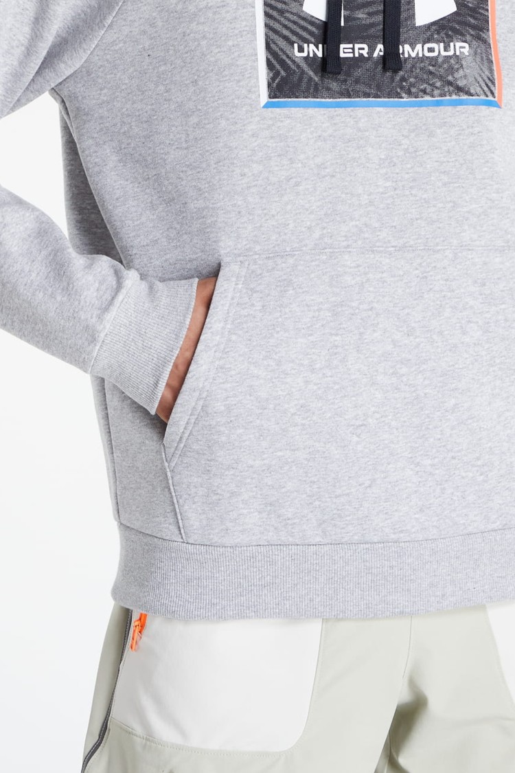 Толстовка мужская Under Armour UA Rival Flc Graphic Hoodie серая 1370349-011 изображение 3