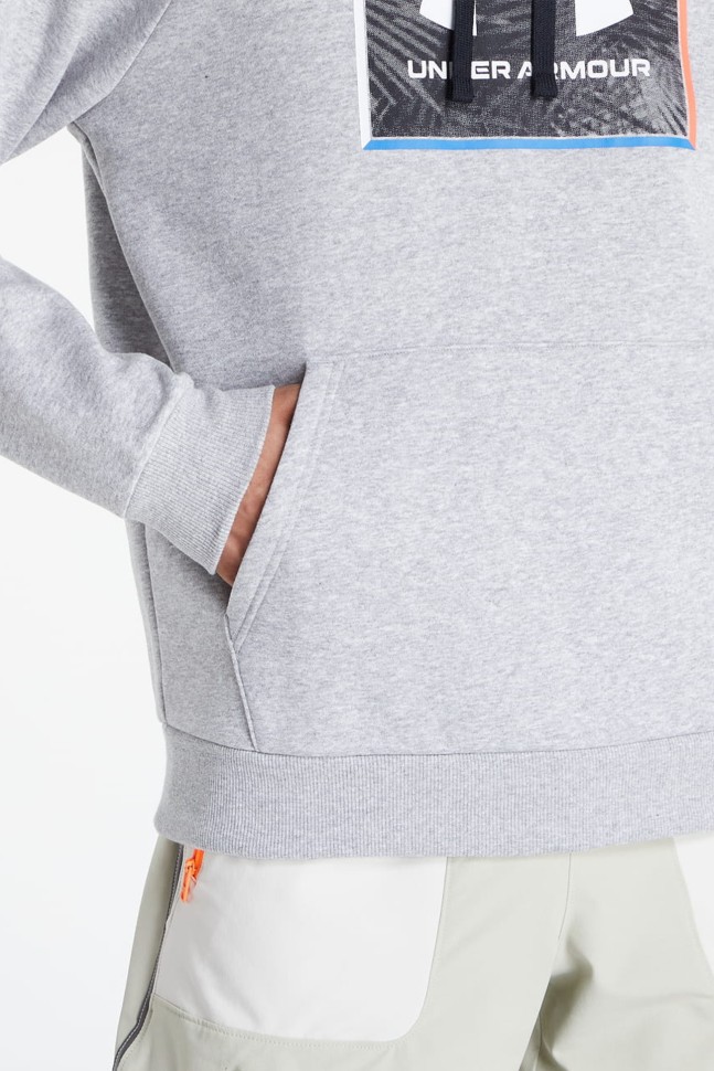 Толстовка мужская Under Armour UA Rival Flc Graphic Hoodie серая 1370349-011 изображение 3