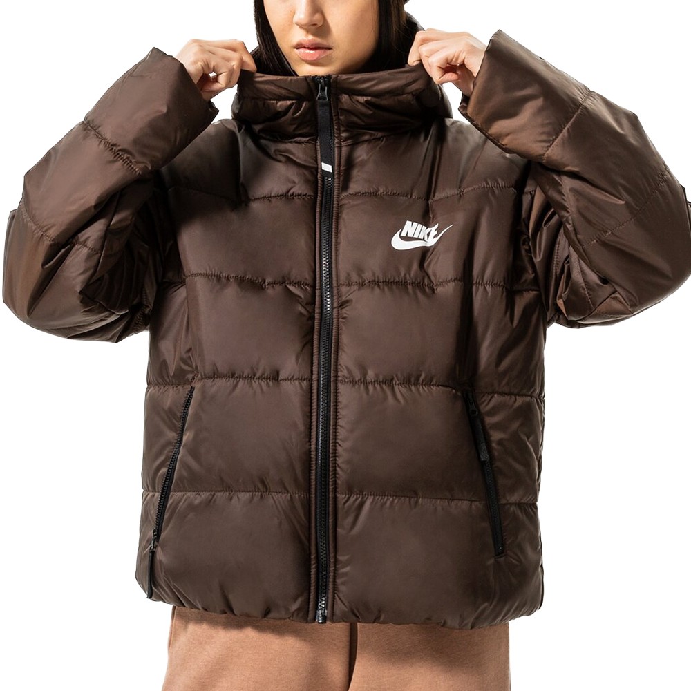 Куртка женская Nike W Nsw Syn Tf Rpl Hd Jkt коричневая DX1797-237 изображение 1