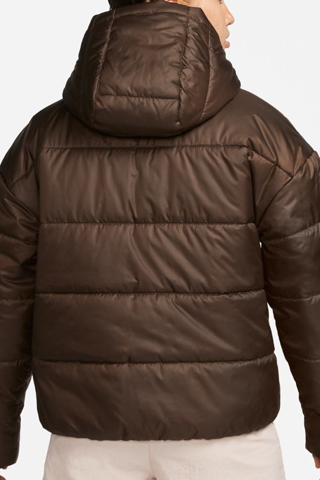 Куртка женская Nike W Nsw Syn Tf Rpl Hd Jkt коричневая DX1797-237 изображение 3