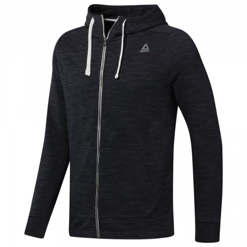 Толстовка мужская Reebok Essentials Marble Group Full Zip черная DP6129