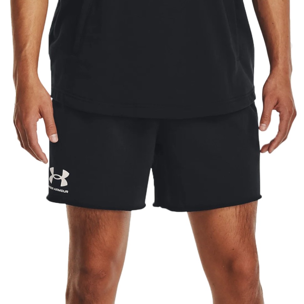 Шорти чоловічі Under Armour UA Rival Terry 6in Short чорні 1382427-001 — фото 1
