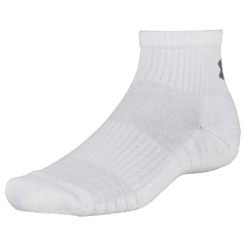 Носки Under Armour Training Cotton Quarter белые 1346770-100 изображение 1