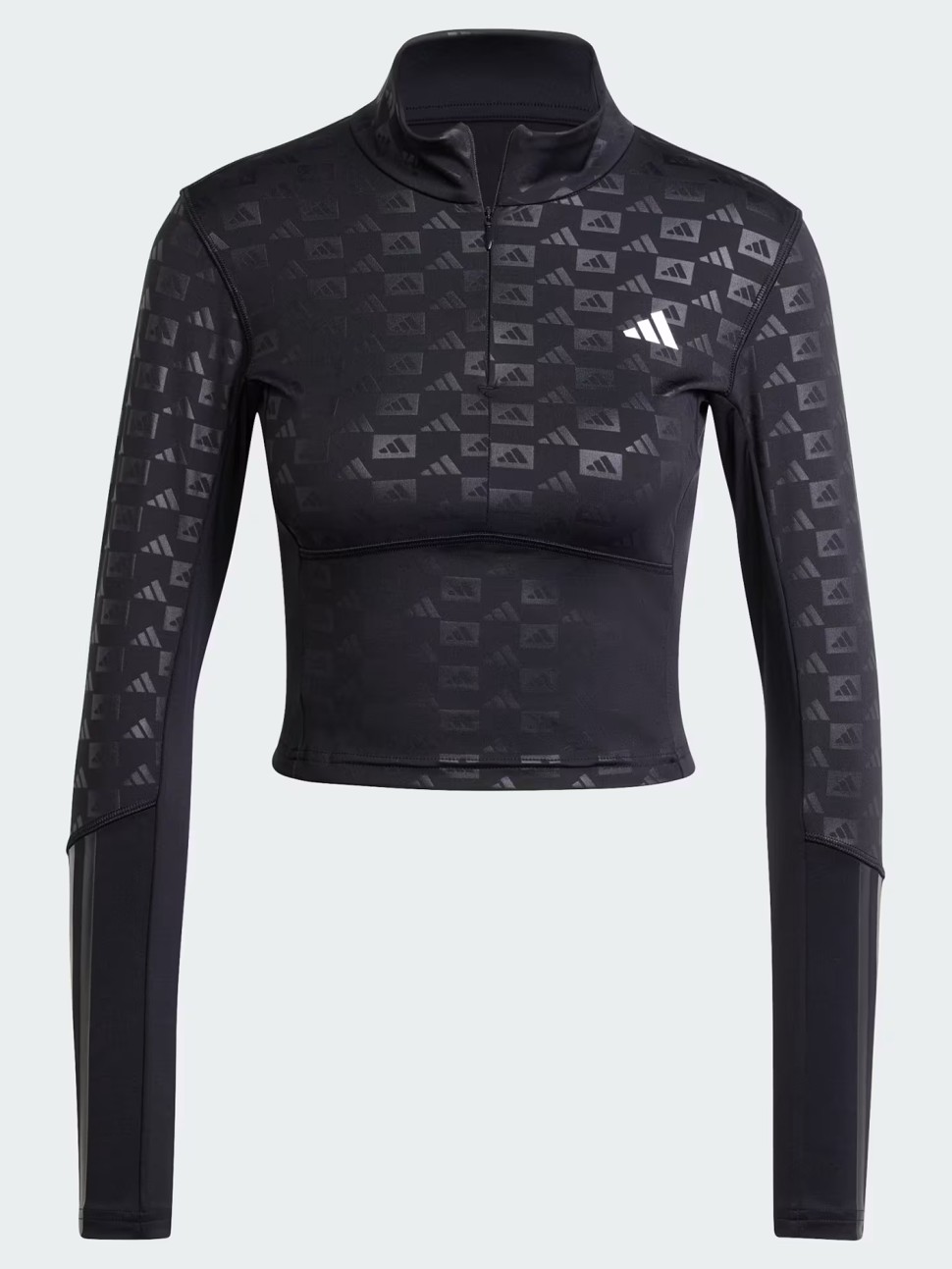 Футболка жіноча Adidas HYGLM 1/4ZIP Q4 чорна IK5501 — фото 8