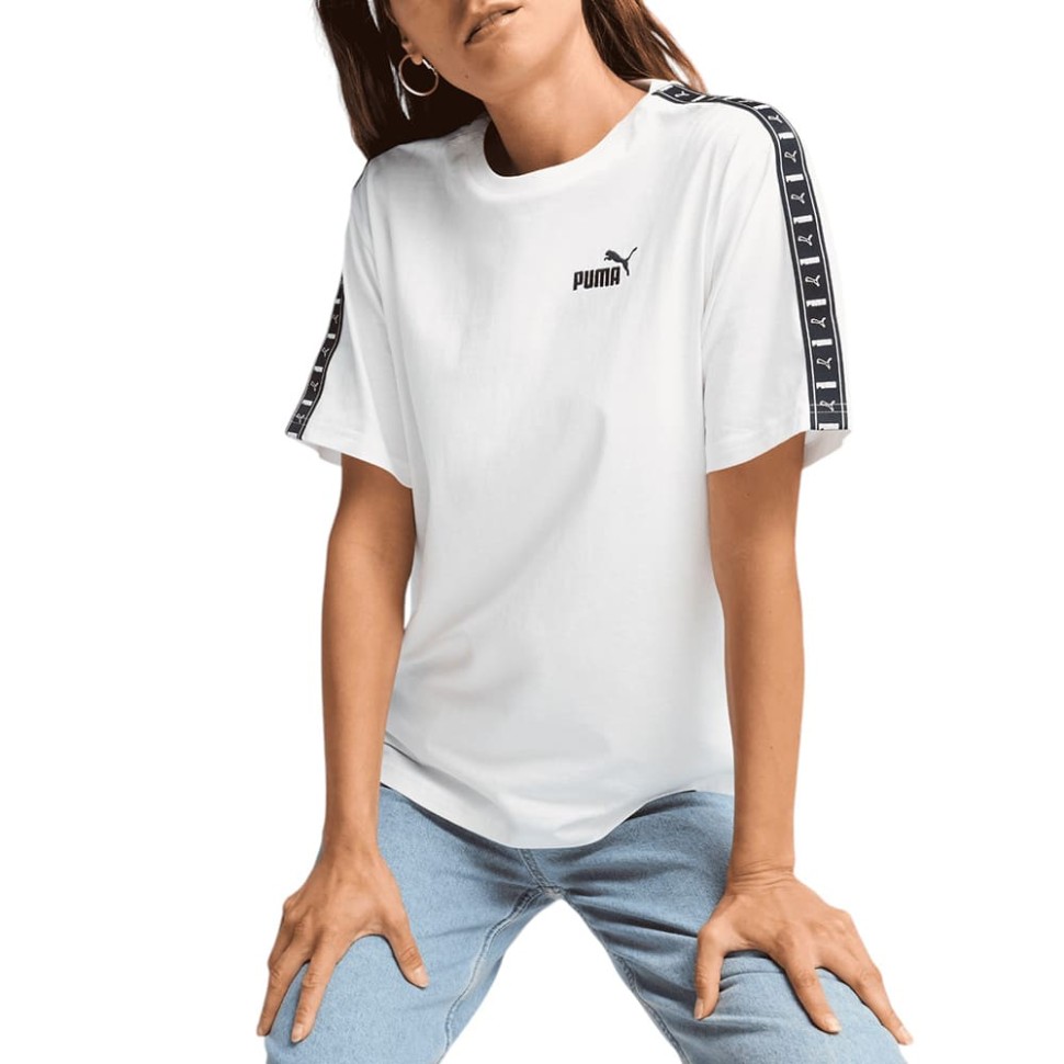 Футболка женская Puma TAPE Relaxed Tee белая 68500902 изображение 1