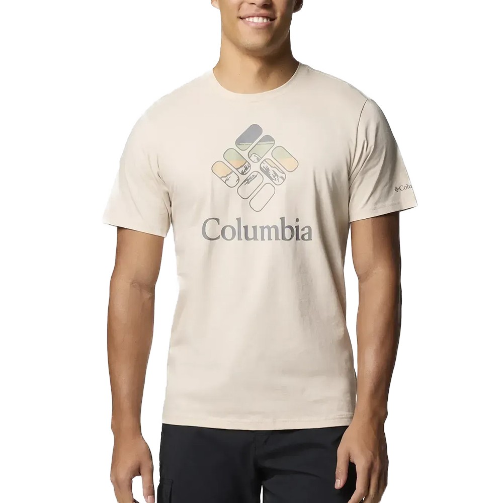 Футболка чоловiча Columbia M Rapid Ridge™ Graphic Tee бежево-сіра 1888811-280 изображение 1