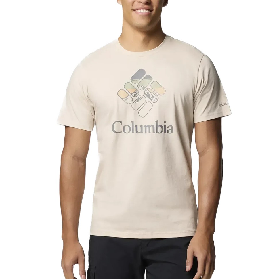 Футболка чоловiча Columbia M Rapid Ridge™ Graphic Tee бежево-сіра 1888811-280 — фото 1