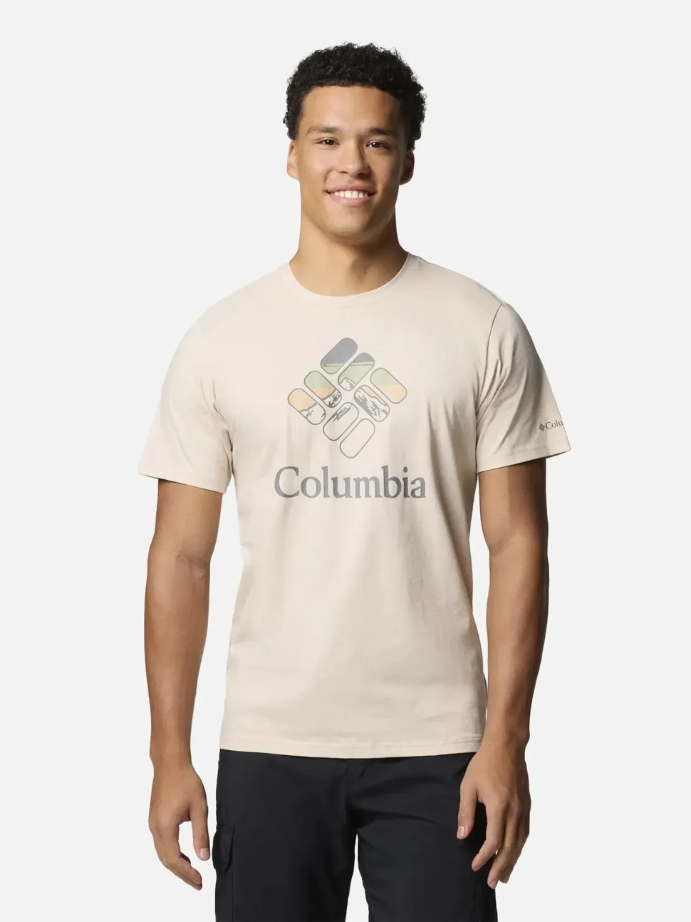 Футболка чоловiча Columbia M Rapid Ridge™ Graphic Tee бежево-сіра 1888811-280 — фото 2