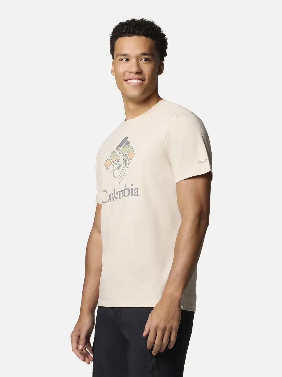 Футболка чоловiча Columbia M Rapid Ridge™ Graphic Tee бежево-сіра 1888811-280 — фото 3