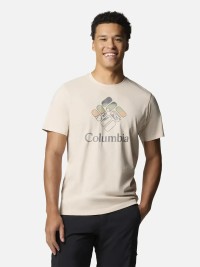 Футболка чоловiча Columbia M Rapid Ridge™ Graphic Tee бежево-сіра 1888811-280 изображение 4
