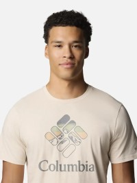 Футболка чоловiча Columbia M Rapid Ridge™ Graphic Tee бежево-сіра 1888811-280 изображение 6