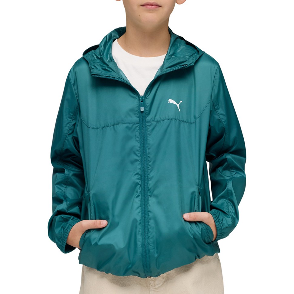 Вітрівка дитяча Puma Ess Regular Windbreaker зелена 68516541 — фото 1