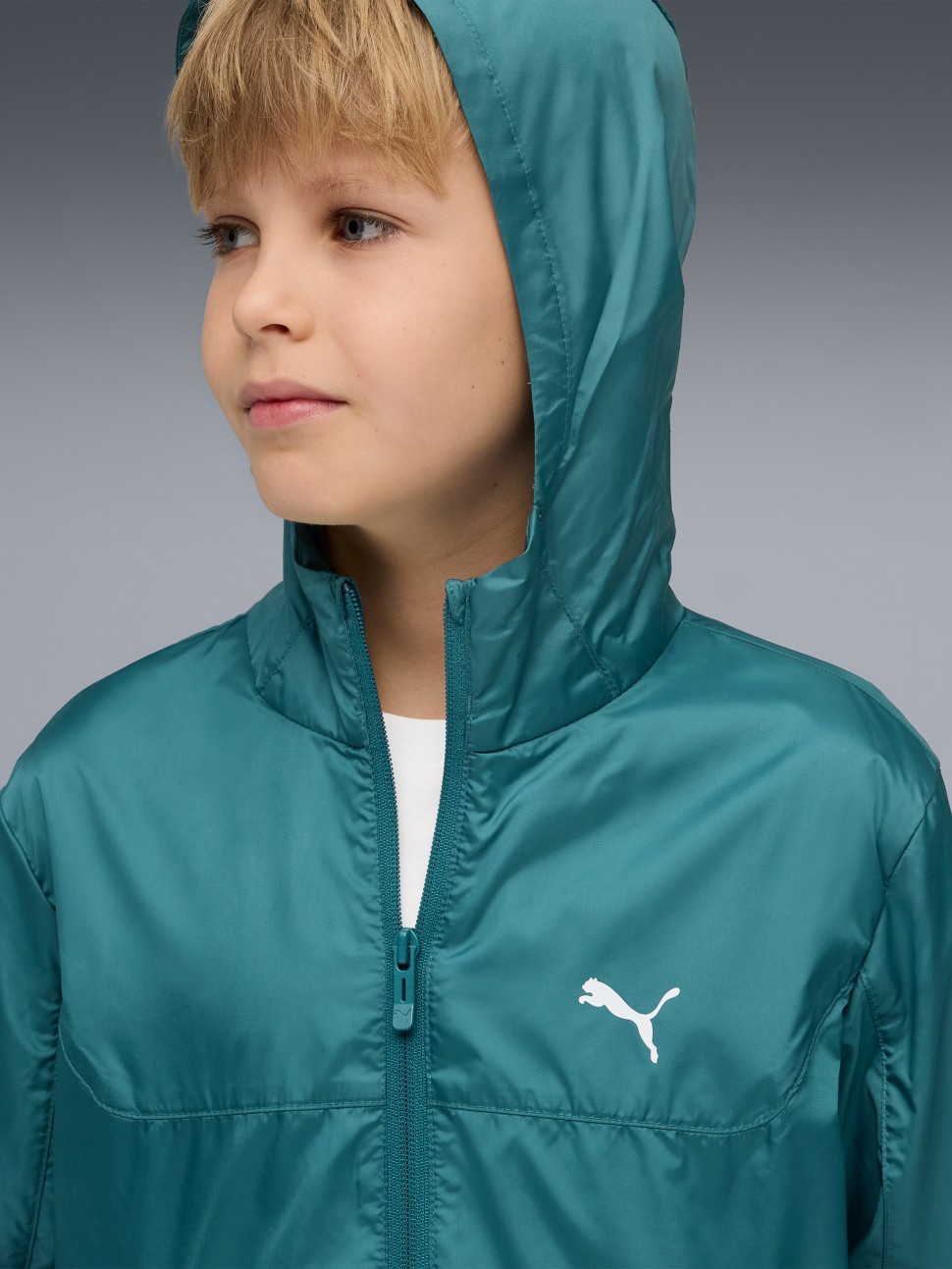Вітрівка дитяча Puma Ess Regular Windbreaker зелена 68516541 — фото 3