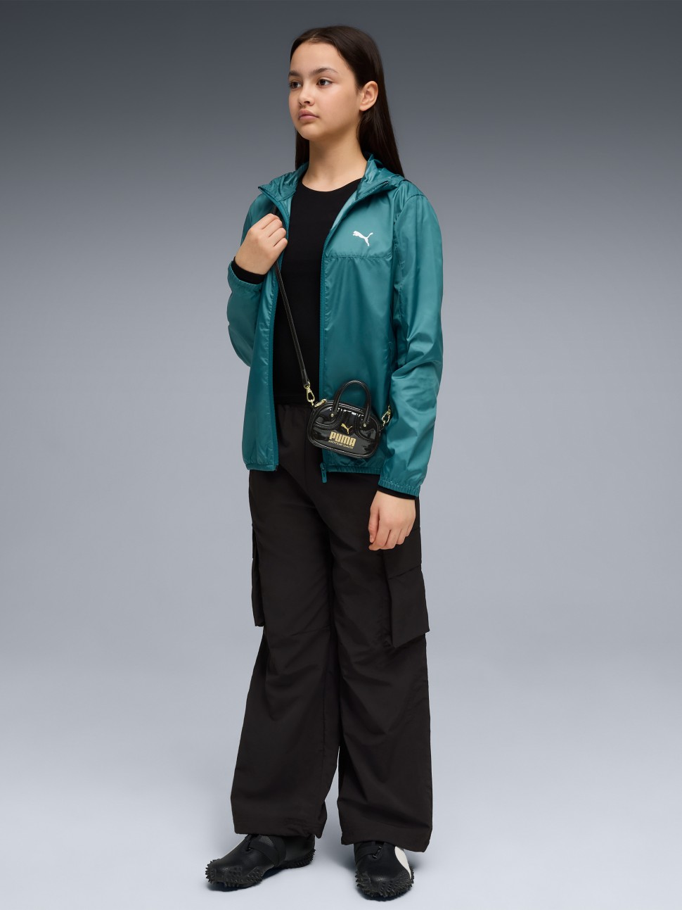 Вітрівка дитяча Puma Ess Regular Windbreaker зелена 68516541 — фото 4