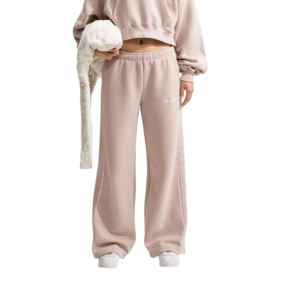Штани жіночі Nike W NK STDO FLC MW MR SCALLOP WL кремові IQ3170-236 изображение 1