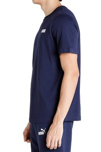 Футболка мужская Puma ESS Small PUMA Tee M синяя 84722505 изображение 4