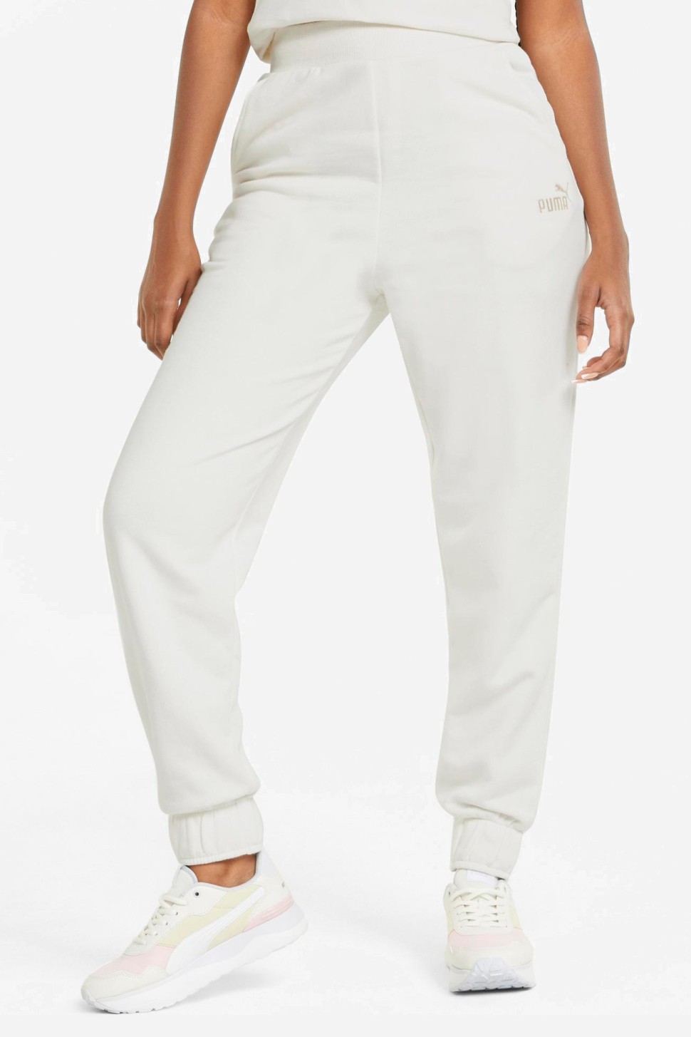 Штани жіночі Puma Ess+ Embroidery Pants бежеві 84709399 — фото 2