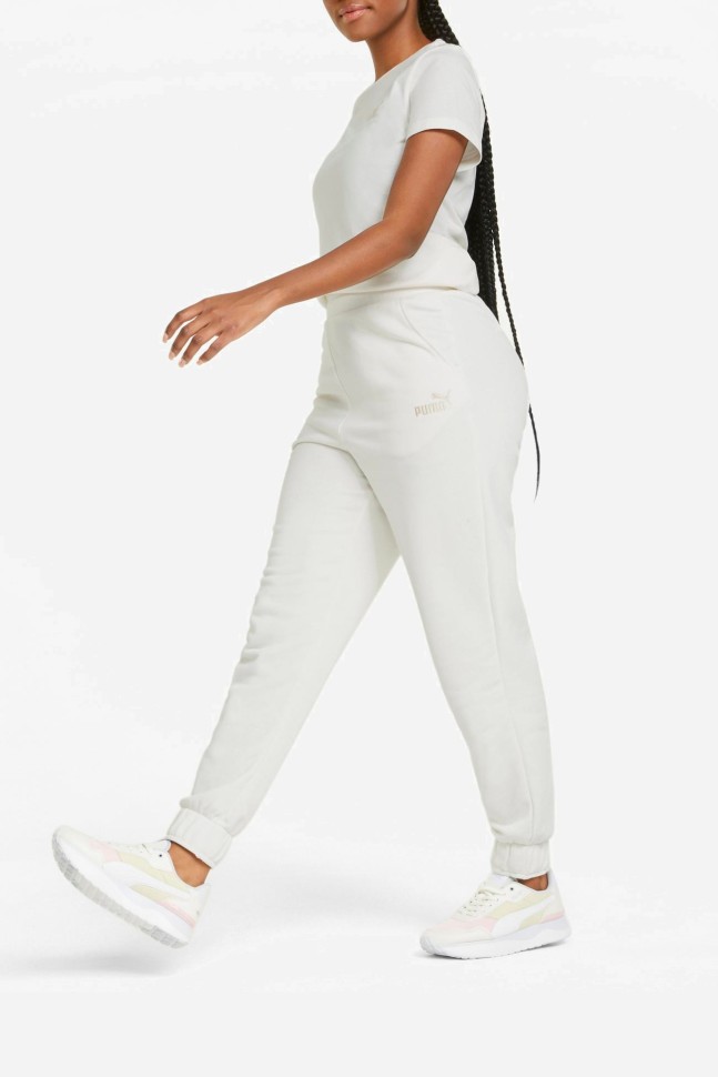 Брюки женские Puma Ess+ Embroidery Pants бежевые 84709399 изображение 3