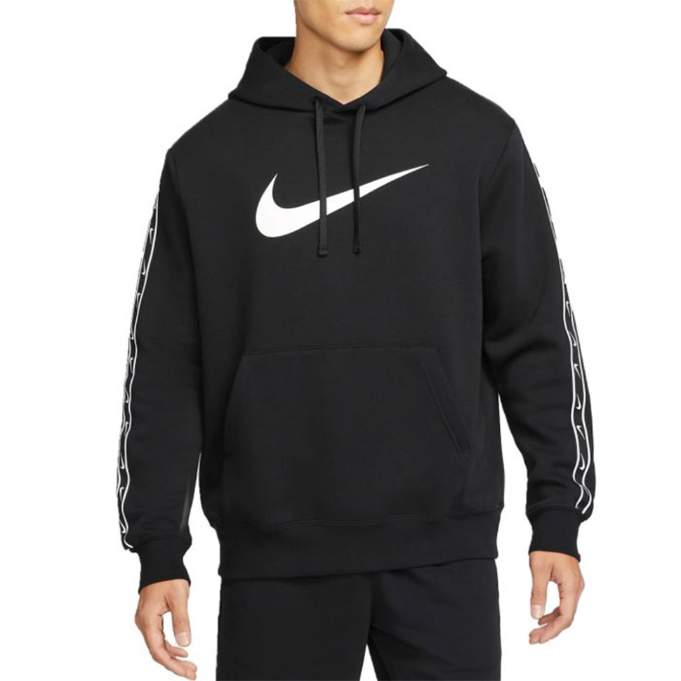 Толстовка чоловіча Nike M Nsw Repeat Sw Flc Po Hood Bb чорна DX2028-010 — фото 1