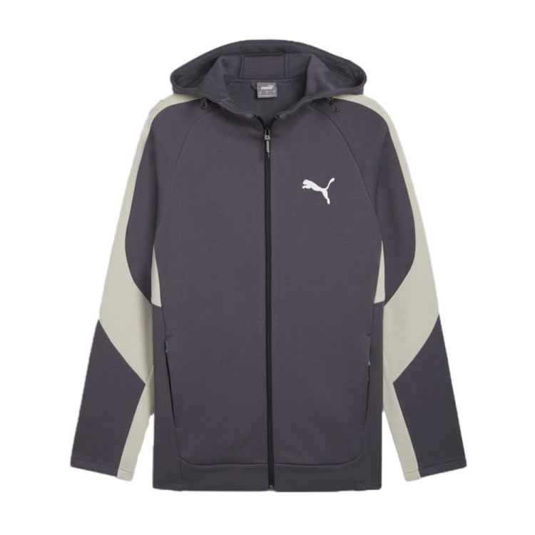 Толстовка чоловіча Puma EVOSTRIPE Full-Zip Hoodie DK сіра 68170069 изображение 1