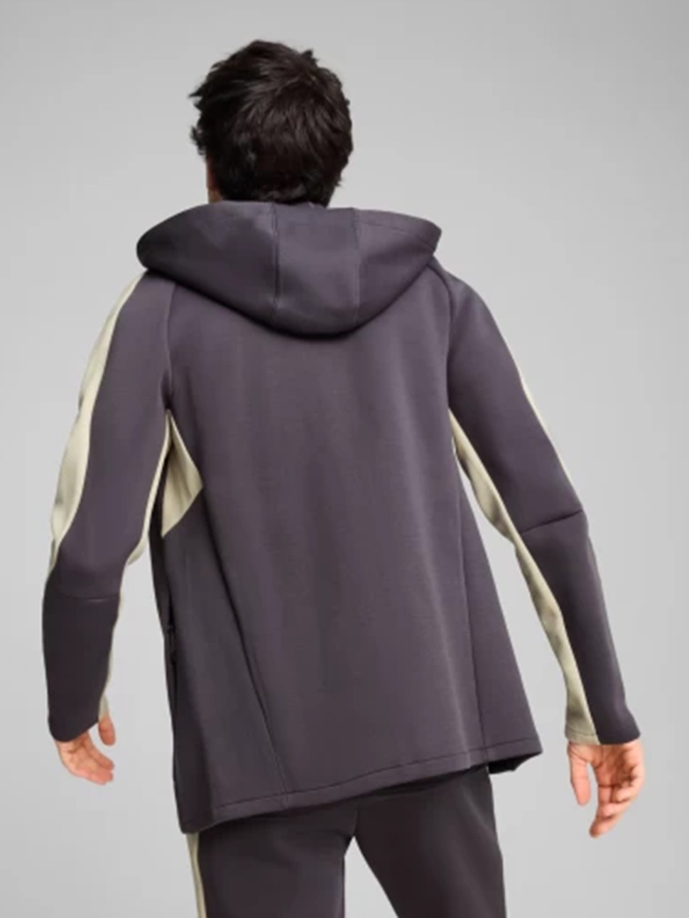 Толстовка чоловіча Puma EVOSTRIPE Full-Zip Hoodie DK сіра 68170069 — фото 3