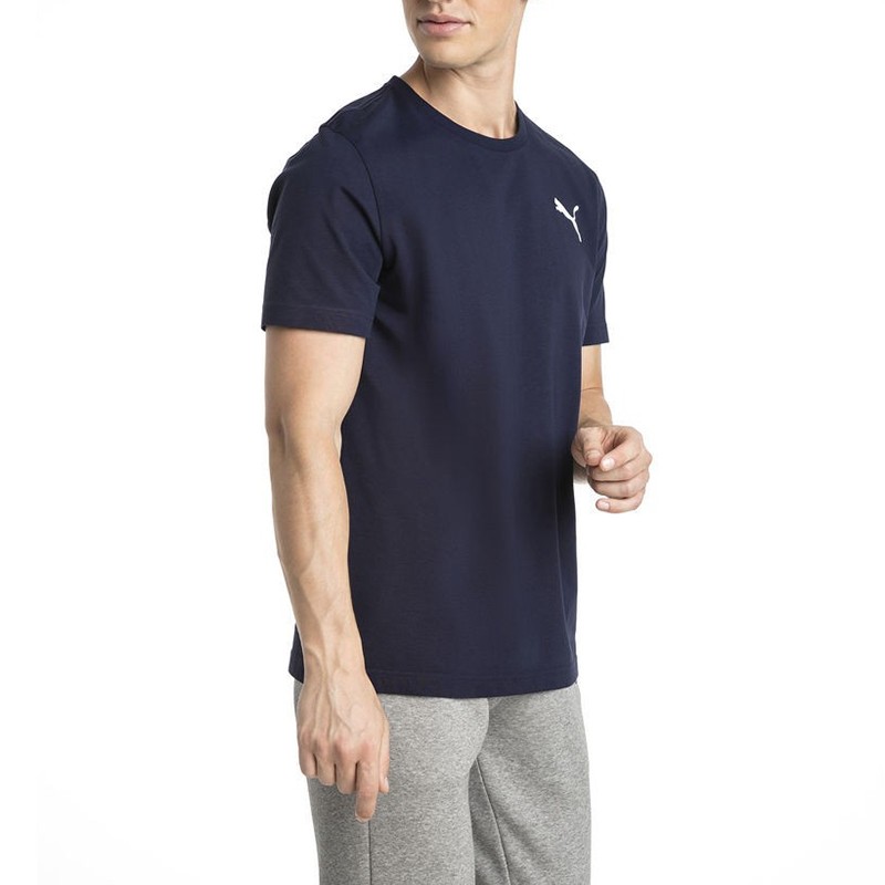 Футболка мужская Puma ESSENTIALS TEE синяя 85174126 — фото 2 — Sport City Футболка мужская Puma ESSENTIALS TEE синяя 85174126 — фото 2