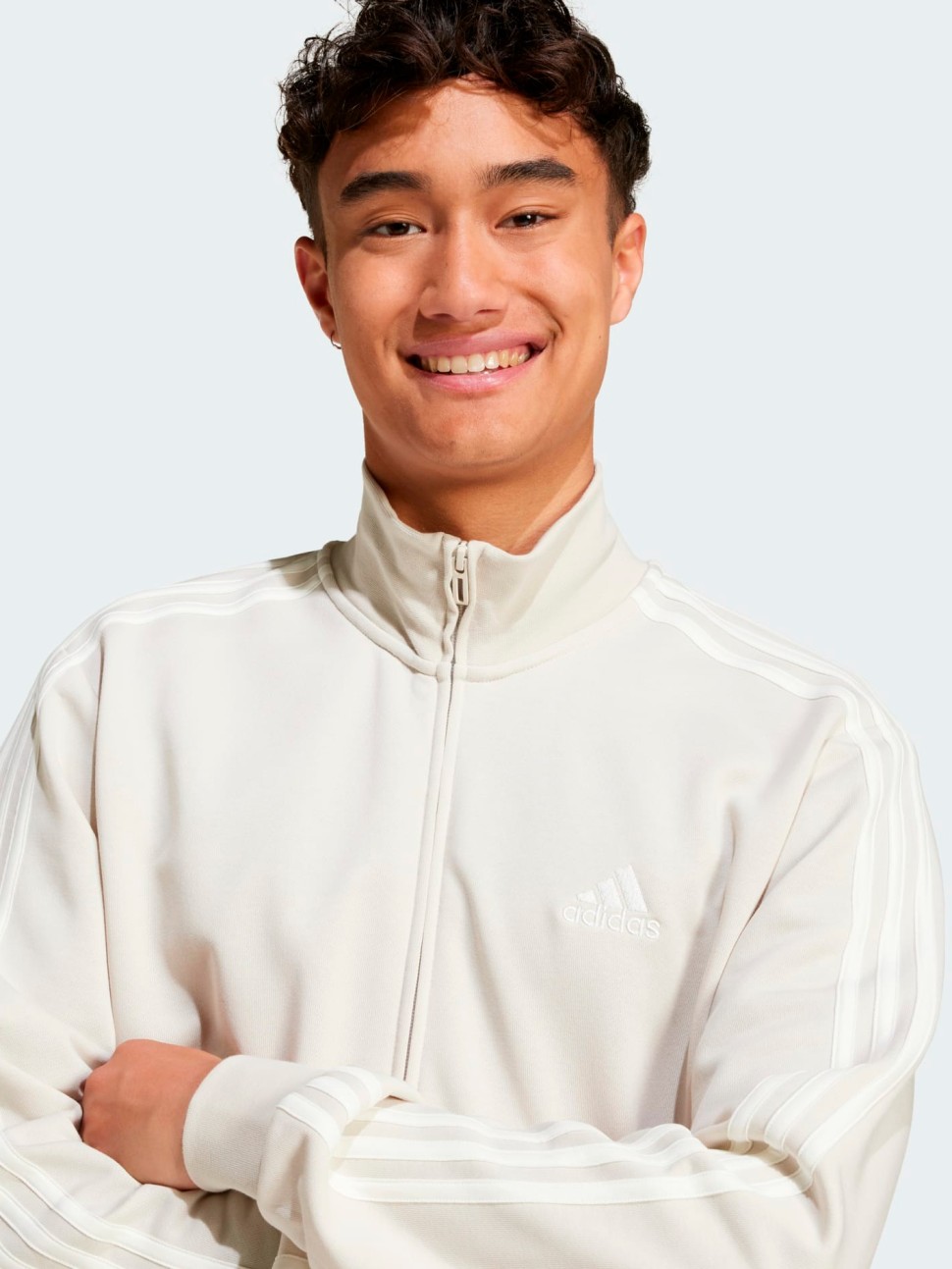 Костюм чоловічий Adidas M 3S FT TT TS молочний IY6653 — фото 4