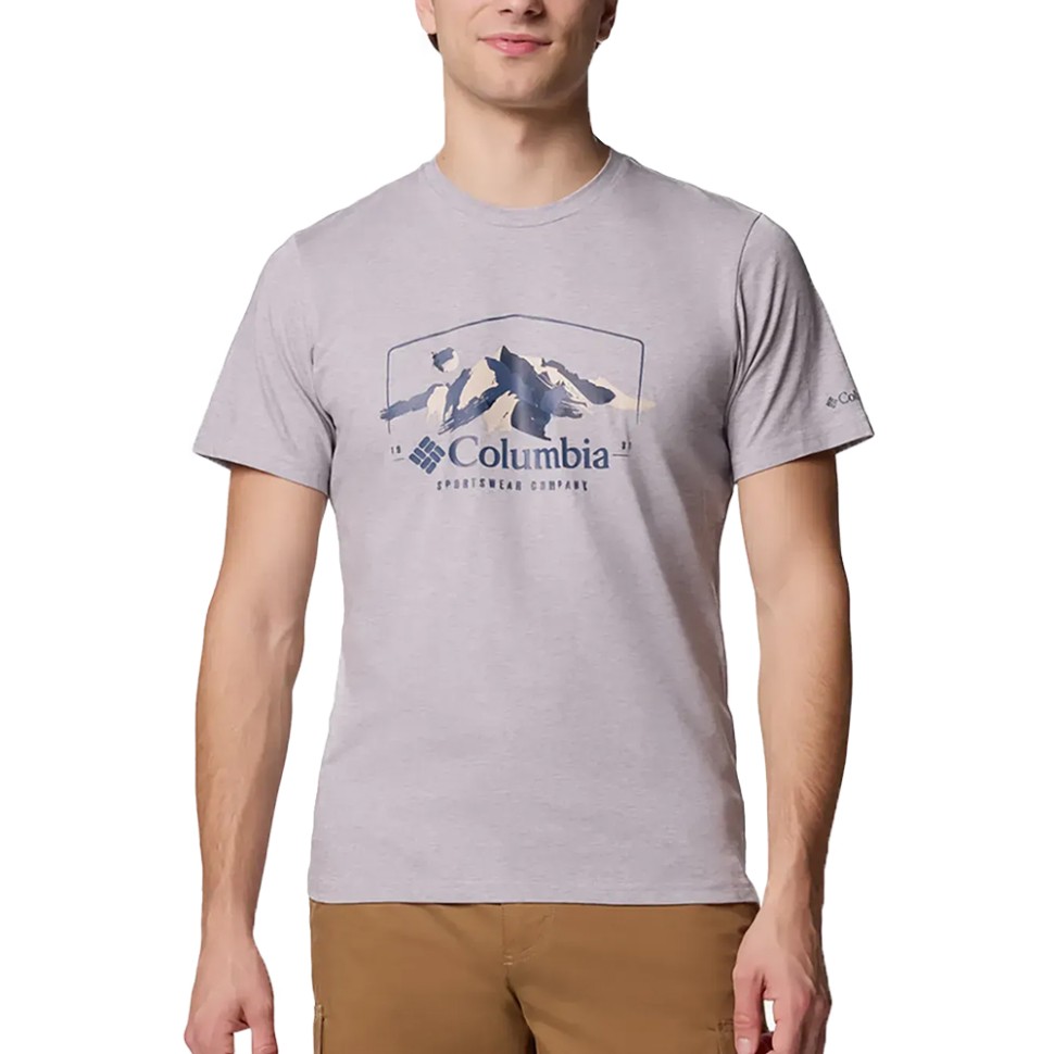 Футболка чоловiча Columbia Path Lake™ Graphic Tee II сіра 1934811-044 изображение 1