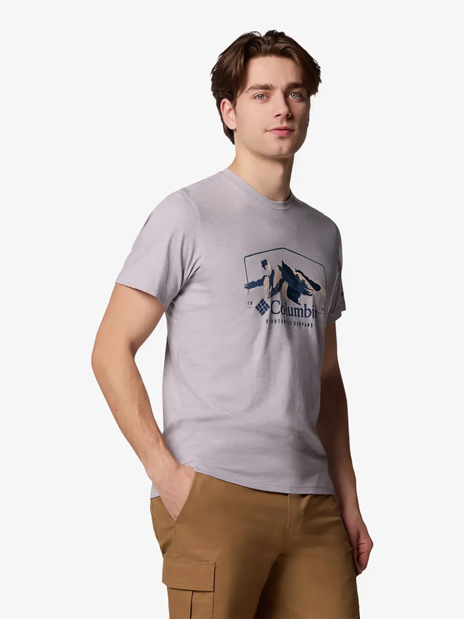 Футболка мужская Columbia Path Lake™ Graphic Tee II серая 1934811-044 изображение 3