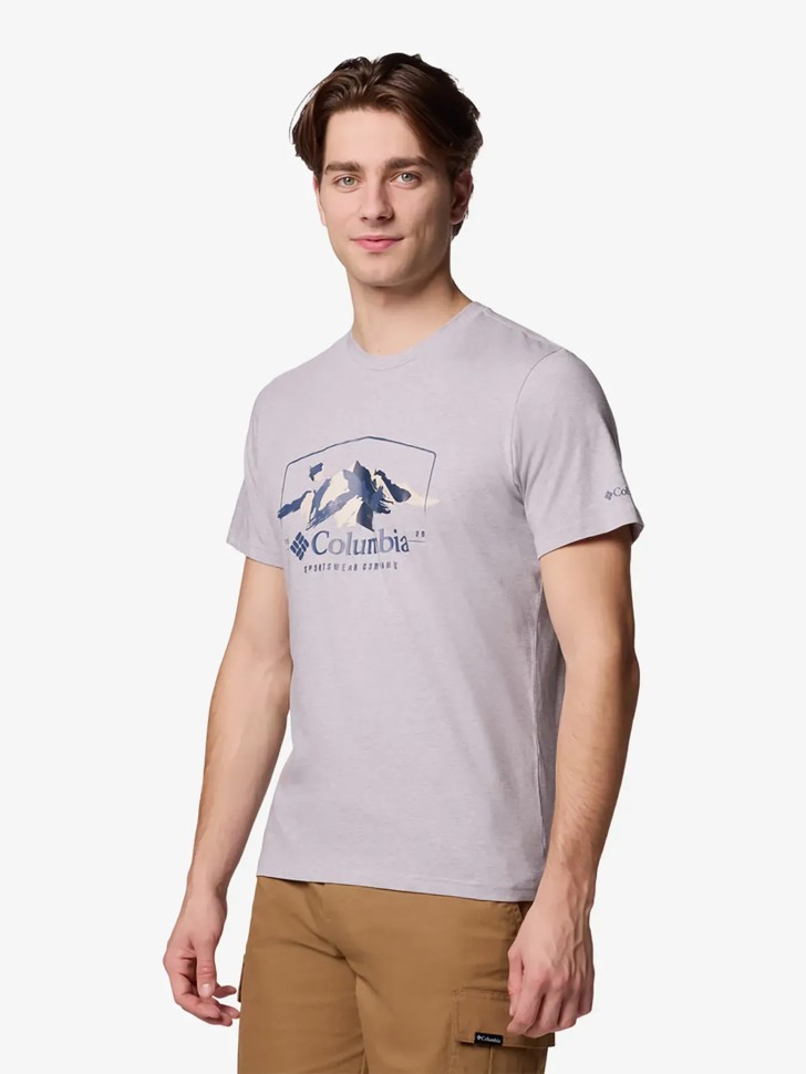Футболка чоловiча Columbia Path Lake™ Graphic Tee II сіра 1934811-044 изображение 4