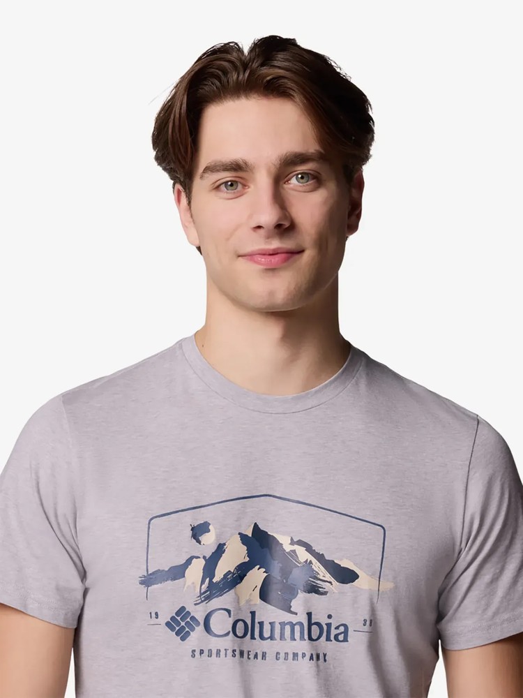 Футболка чоловiча Columbia Path Lake™ Graphic Tee II сіра 1934811-044 изображение 6