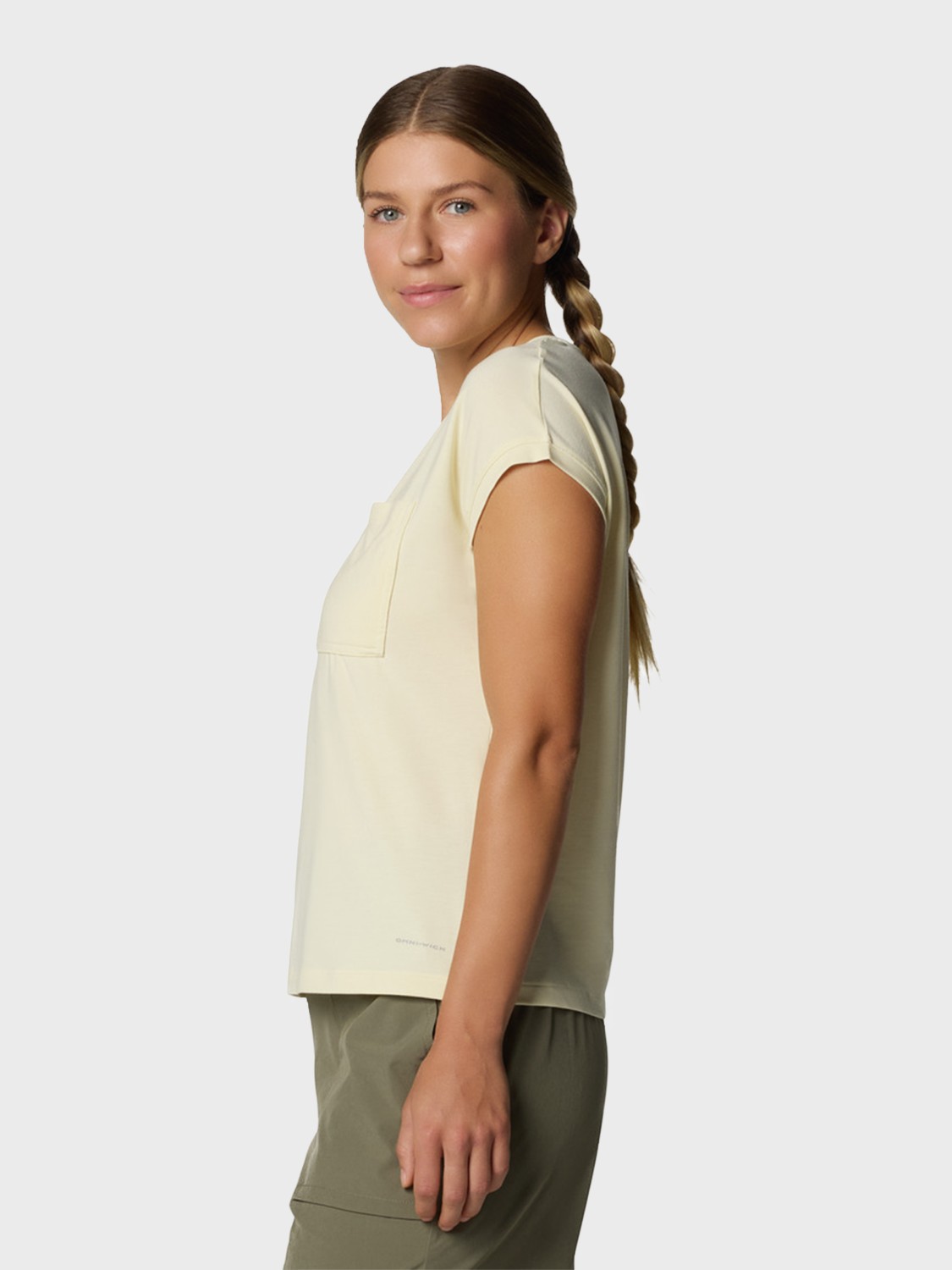 Футболка женская Columbia Boundless Trek™ Short Sleeve Tee желтая 2033481-758 изображение 3