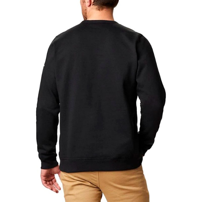 Толстовка мужская Columbia Logo Fleece Crew черная 1884931-011 — фото 3