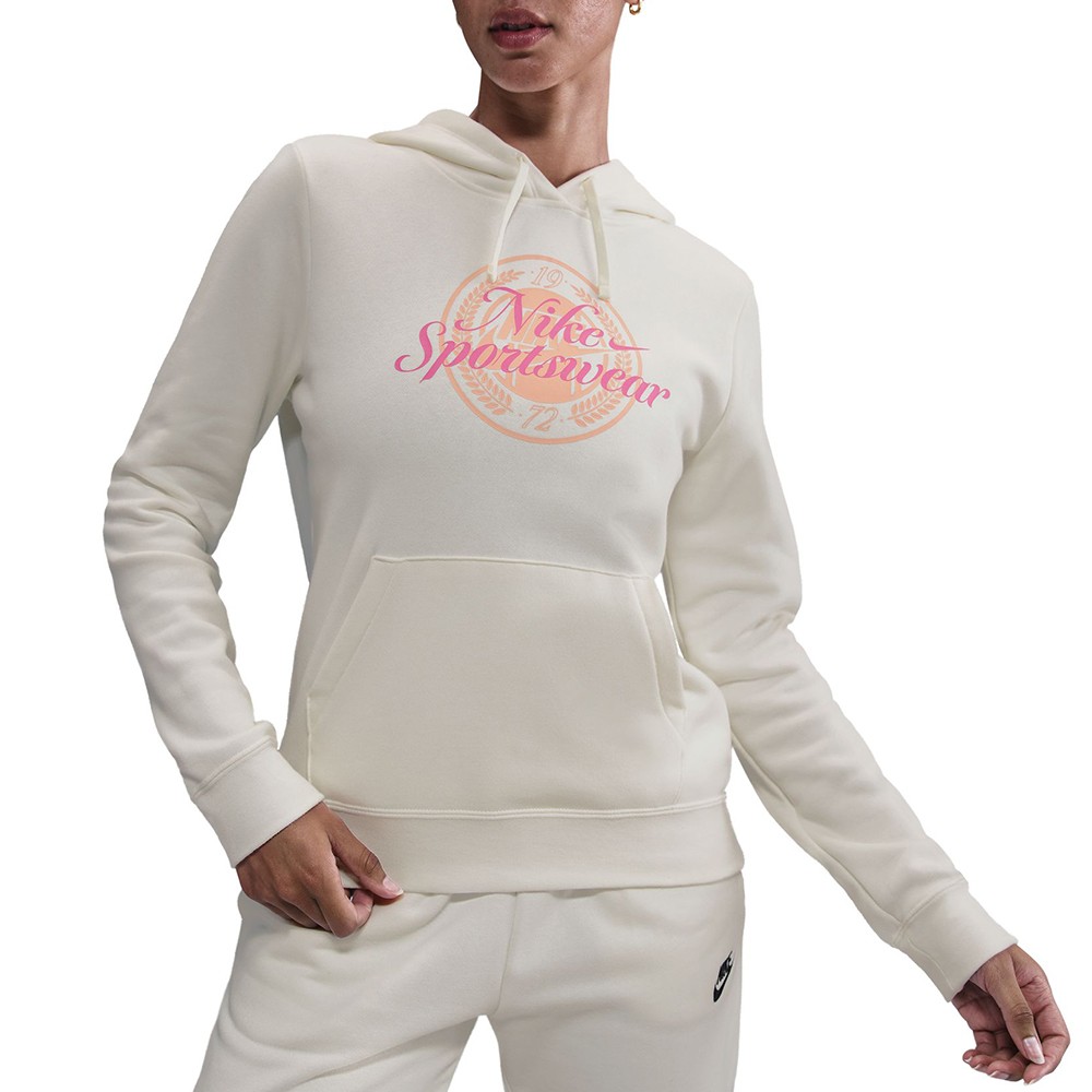 Толстовка женская Nike W NSW CLUB FLC GX STD PO HDY молочная IH8496-133