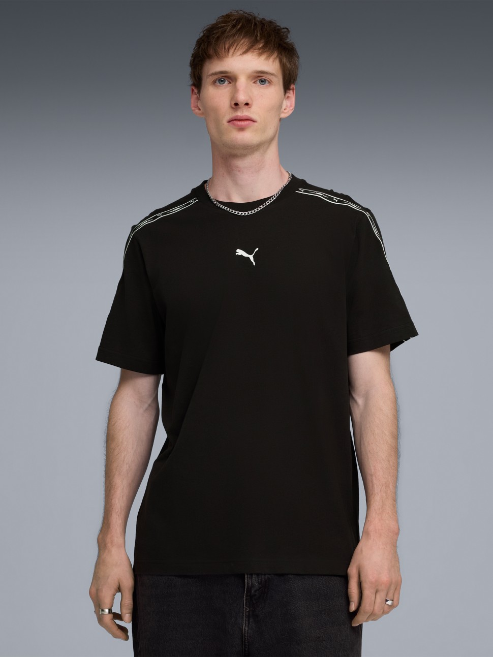Футболка чоловіча Puma ESS TAPE Tee чорна 69169301 — фото 2