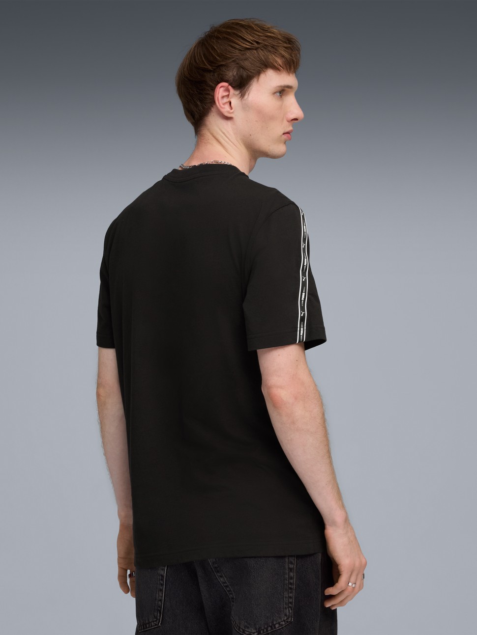 Футболка чоловіча Puma ESS TAPE Tee чорна 69169301 — фото 3