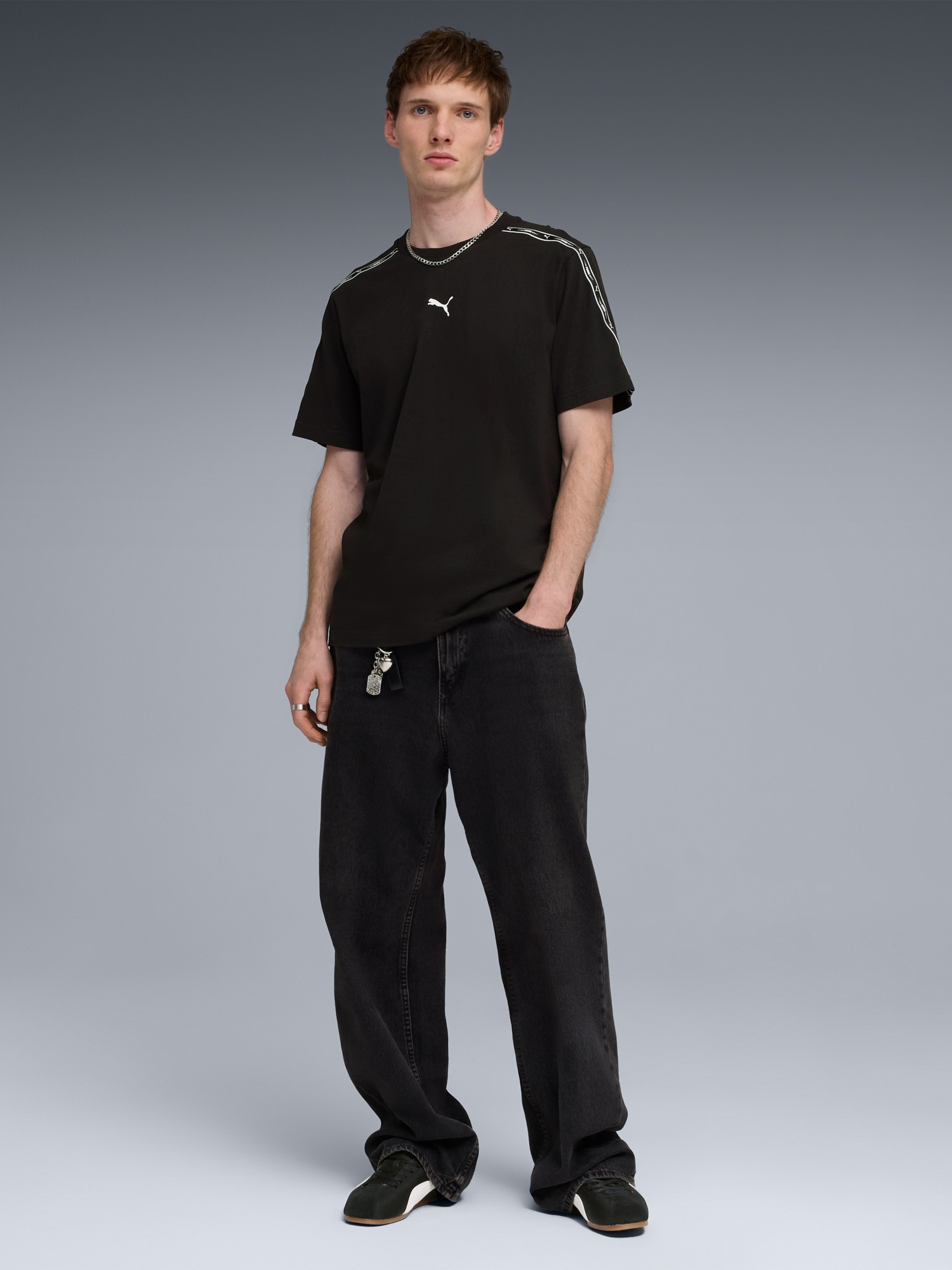 Футболка мужская Puma ESS TAPE Tee черная 69169301 изображение 4