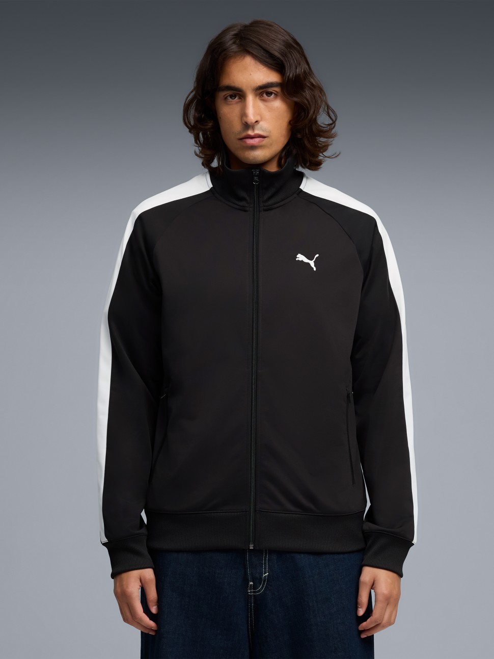 Толстовка чоловіча Puma ESS T7 Poly Track Jacket чорна 69246201 — фото 2 — Sport City Толстовка чоловіча Puma ESS T7 Poly Track Jacket чорна 69246201 — фото 2