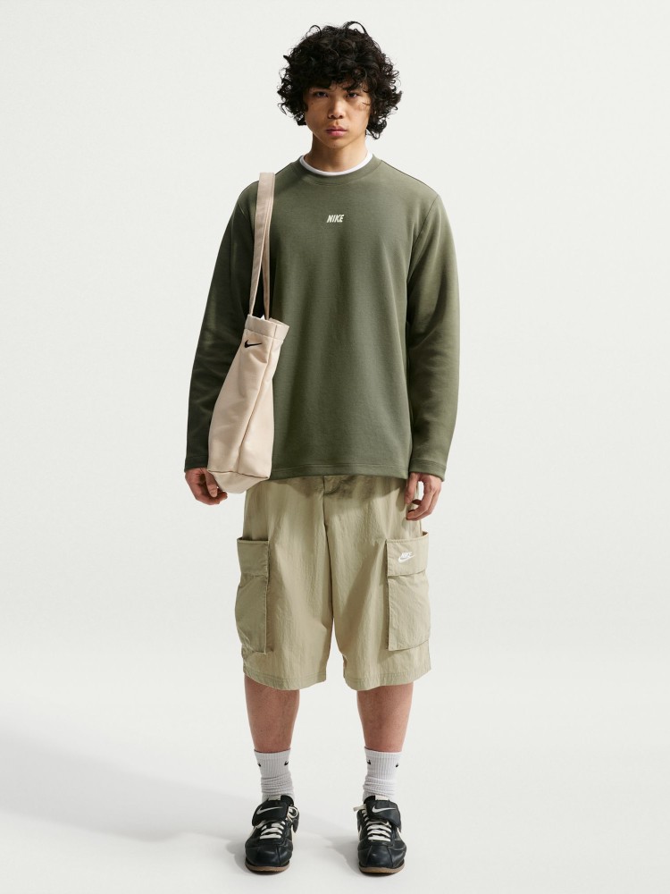 Толстовка мужская Nike M NK CLUB VARSITY LS CREW хаки IU0792-222 изображение 2