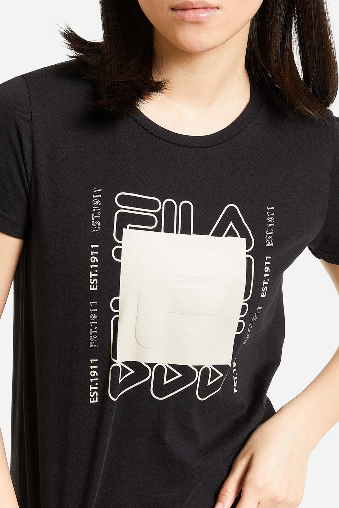 Футболка жіноча Fila чорна  110580-99 изображение 2