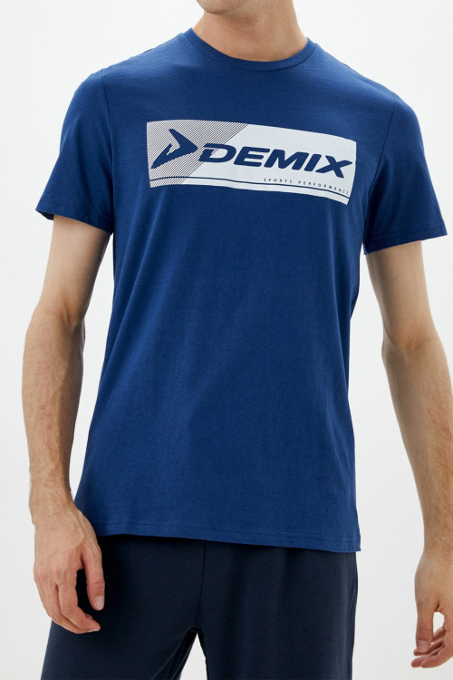 Футболка мужская Demix T-shirt синяя 113601-Z3 изображение 2