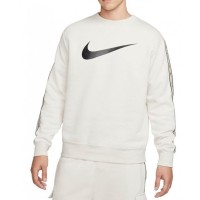Толстовка чоловіча Nike M Nsw Repeat Sw Flc Crew Bb бежева DX2029-072 изображение 1