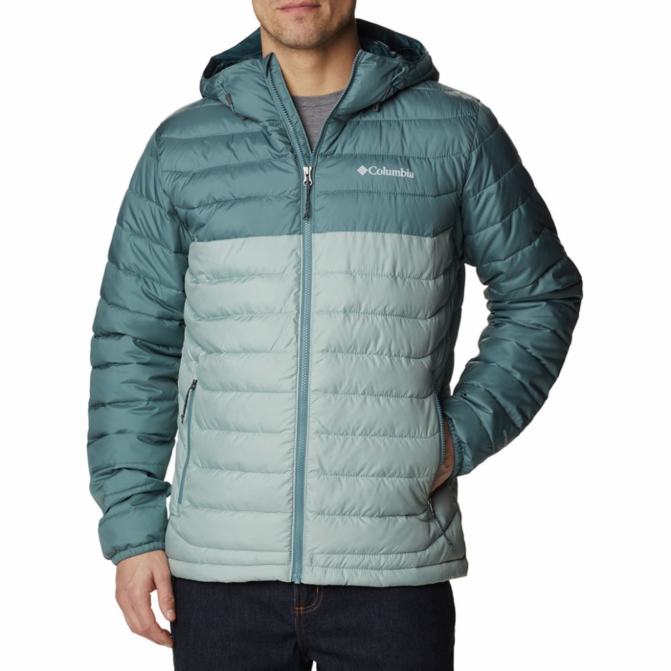 Куртка чоловіча Columbia Powder Lite™ Hooded Jacket зелена 1693931-350 — фото 1