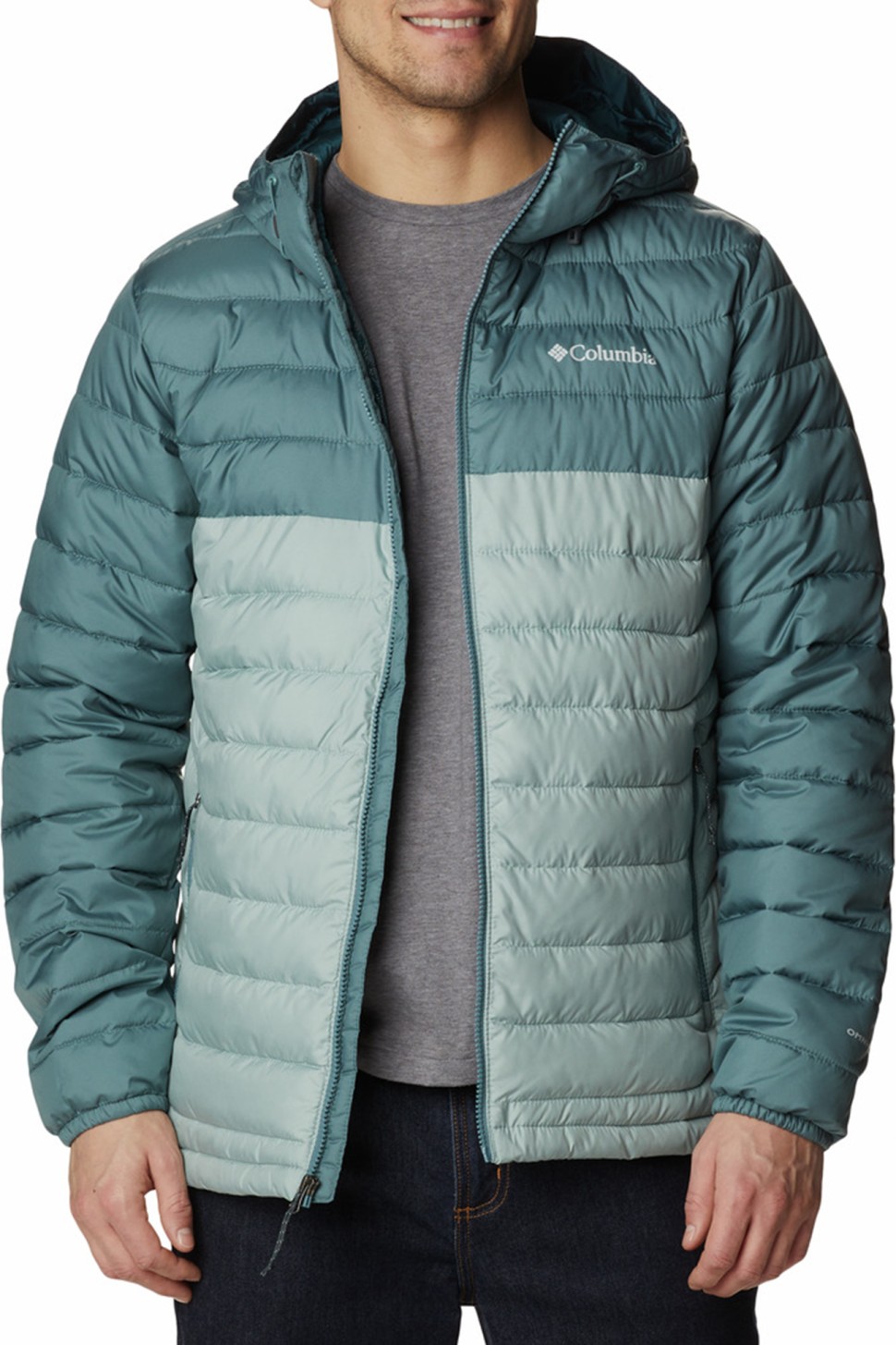 Куртка чоловіча Columbia Powder Lite™ Hooded Jacket зелена 1693931-350 — фото 2