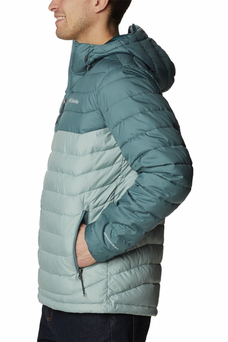 Куртка мужская Columbia Powder Lite™ Hooded Jacket зеленая  1693931-350 изображение 4